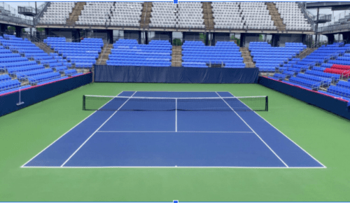 Constructing a tennis court